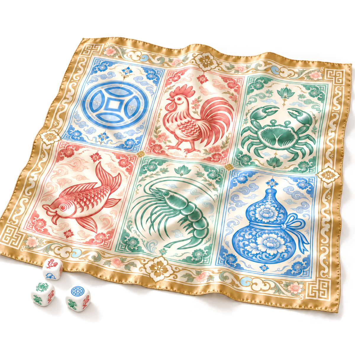 SILK SCARF — GAME SCARF (TRADITIONAL)