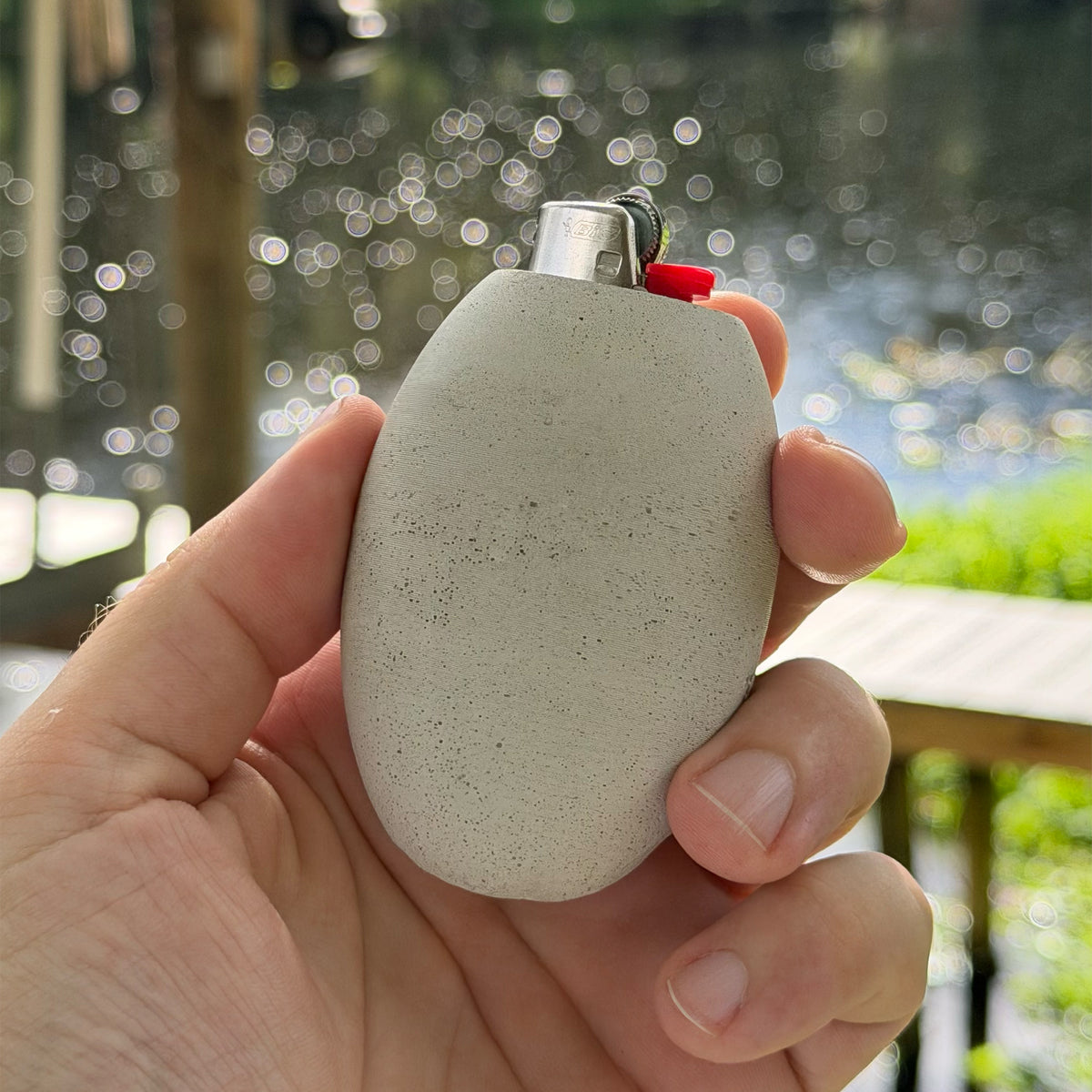 CONCRETE EGG LIGHTER SLEEVE