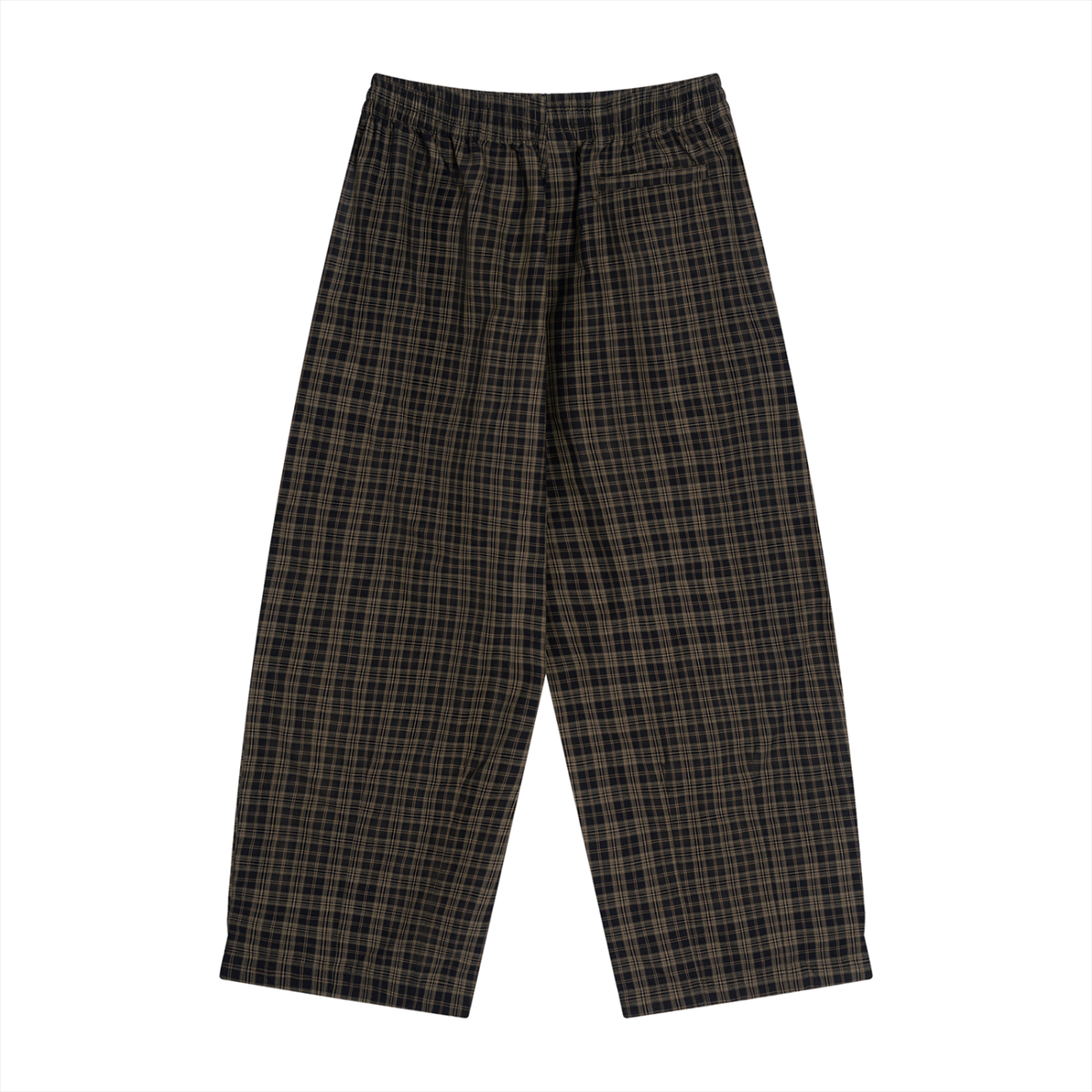 PLAID WIDE LEG PANTS