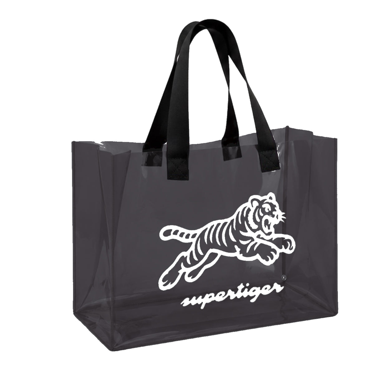 SMOKE GREY PVC BEACH TOTE
