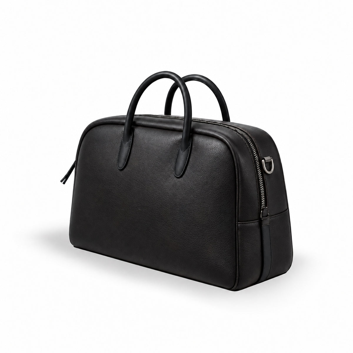 BLACK BROWN LEATHER DAY BAG